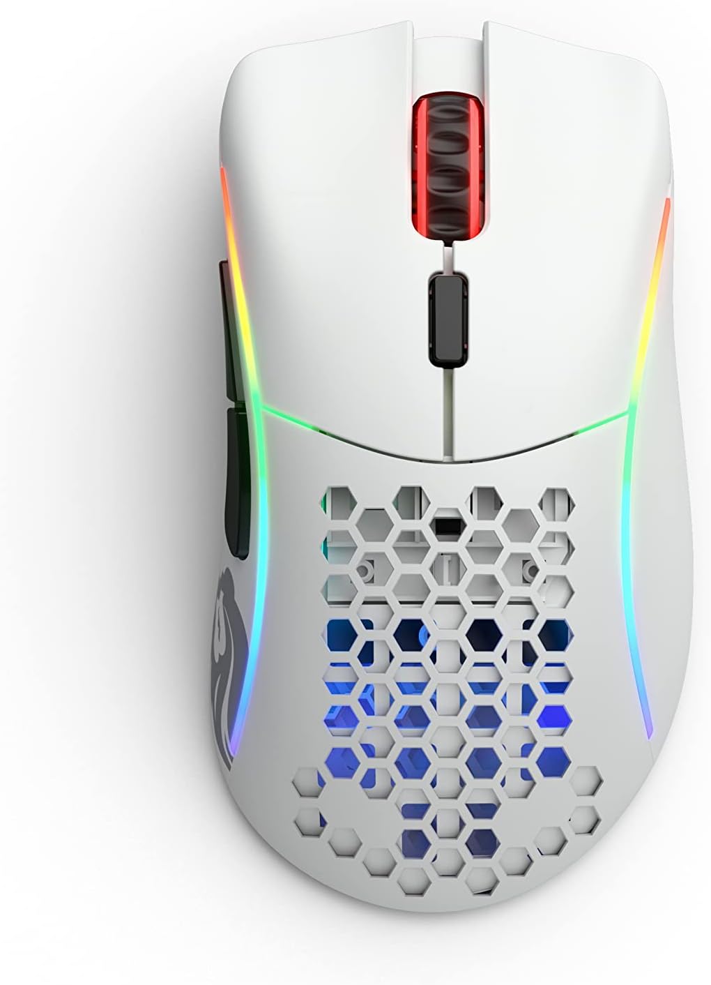 GLORIOUS Model D- (Minus) Wireless Gaming Mouse - 67g Superlight Honeycomb Design, RGB, Ergonomic, Lag Free 2.4GHz Wireless, Up to 71 Hours Battery - Matte White
