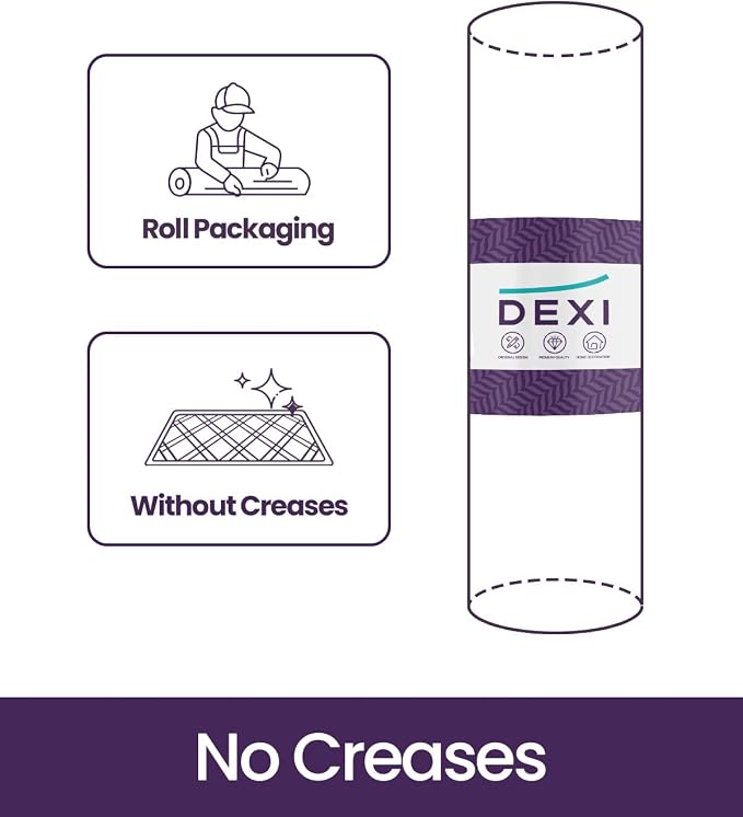 DEXI Ultra Thin Door Mat Indoor Entrance 17x30, Non Slip Rubber Backed Entryway