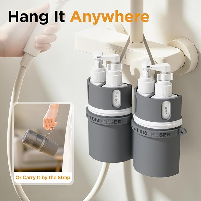 4 in 1 Travel Dispenser Bottle, Travel Toiletry Bottles