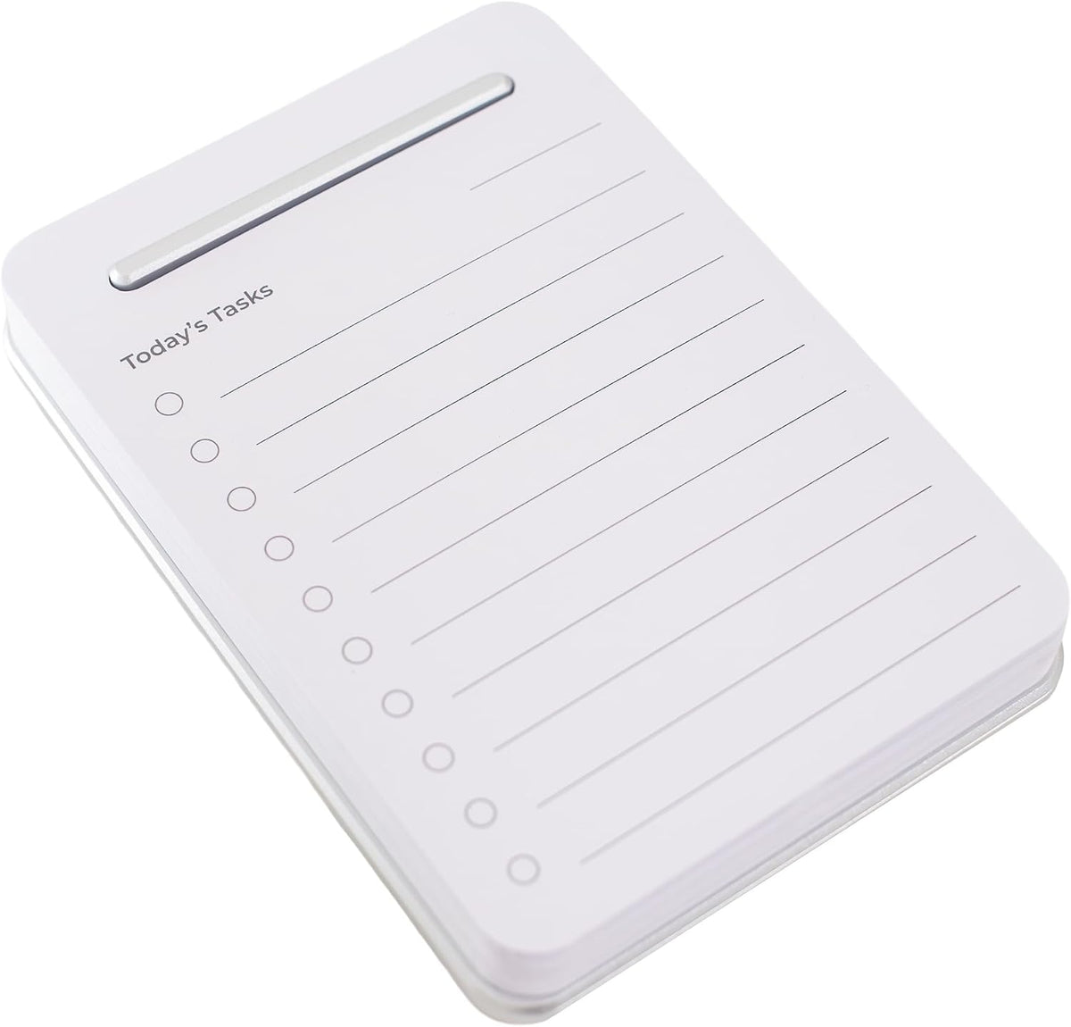 Unstoppable Tasks – 31 Blank Daily To-Do Cards with Aluminum Desk Card Holder, Minimalist Office Productivity To-Do Cards, Modern Desk Gift for Teams, Managers & Students (Silver)