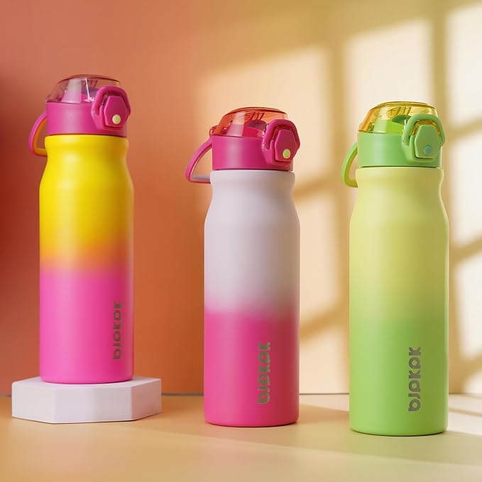 BJPKPK 25 oz Insulated Water Bottle, Stainless Steel Flask | Leak Proof Locking