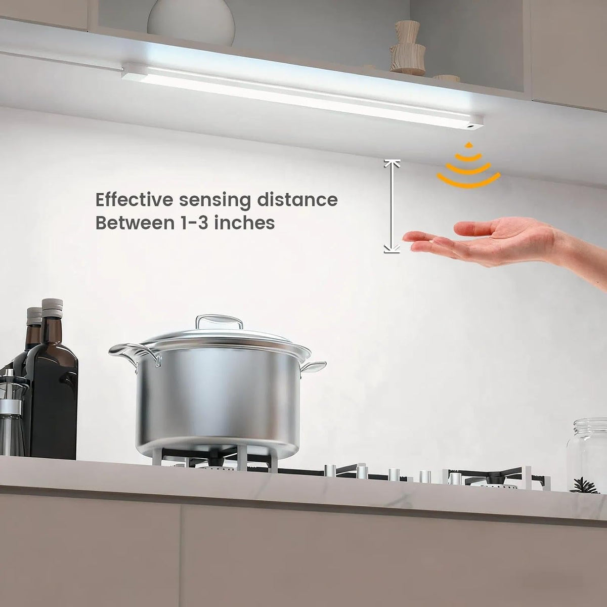 MYPLUS 24 Inch Under Cabinet Lights with Hand Wave,Plug and Play