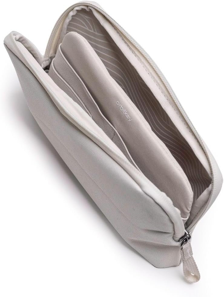 orbitkey KonMari Desk Pouch - Stone Portable Tech Organizer