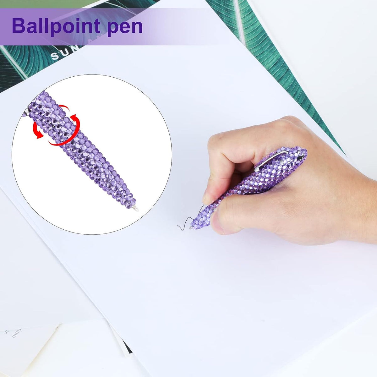 Office Stationery Set,Desk Accessory Kit, Home Office Necessary- Stapler & Desktop Tape Dispenser & Ballpoint Pens & Scissor 4 Piece Office Desk Accessories Kits (Purple)