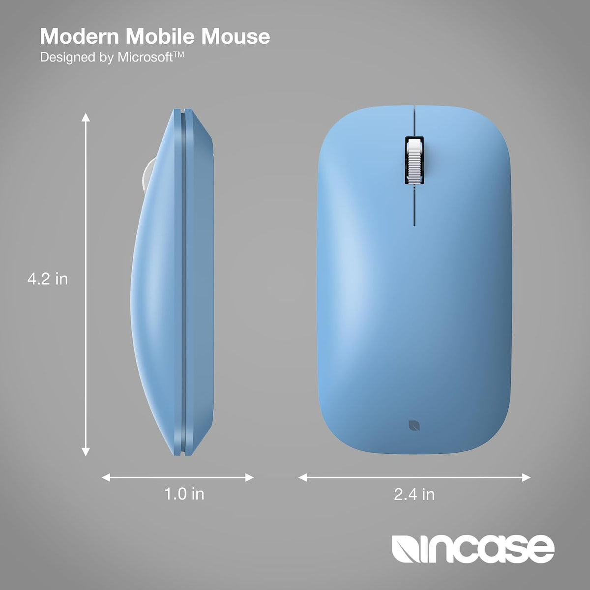 Incase Modern Mobile Mouse Designed by Microsoft, Wireless, Sapphire