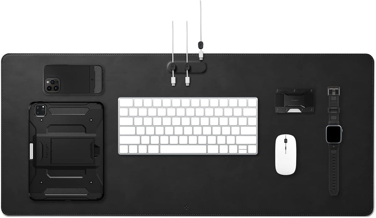 Spigen PU Leather Desk Pad with Built-in Cable Magnets 35.4"x15.7"