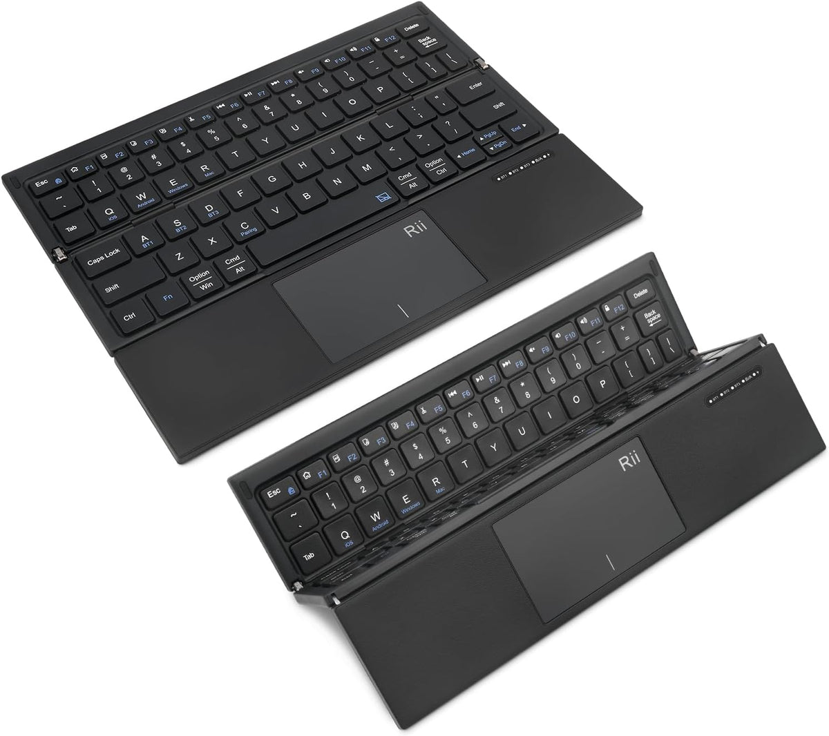 Rii Tri-Foldable Bluetooth Keyboard with Touchpad,Rechargeable RK811