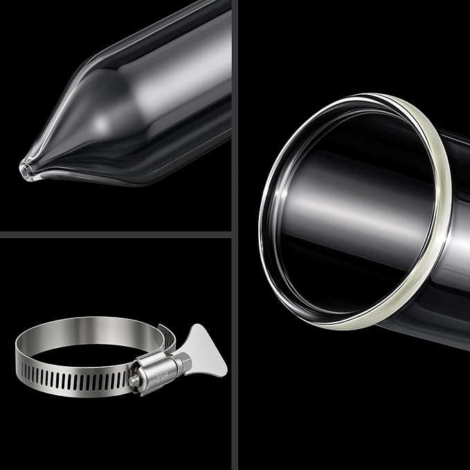 Chunful Glass Extractor Extraction Filter Tube 30" Long 50mm Diameter Thick and