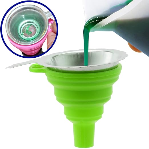OIIKI 3D Printer Resin Filter, Stainless Resin Filter Cup + Silicone Funnel +