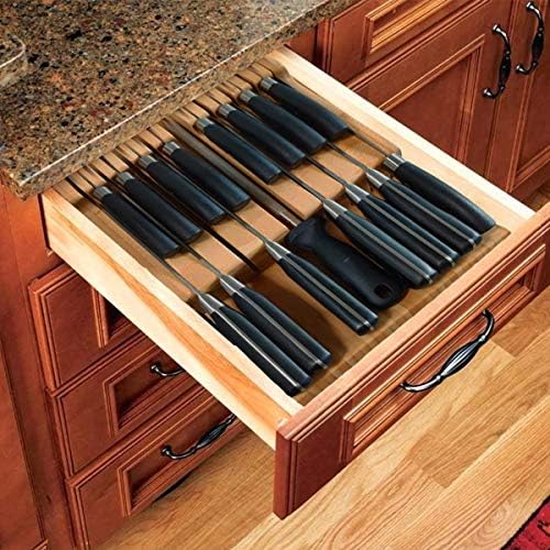 NIUXX Bamboo In-Drawer Knife Block Set for 16 Knives(Not Included)