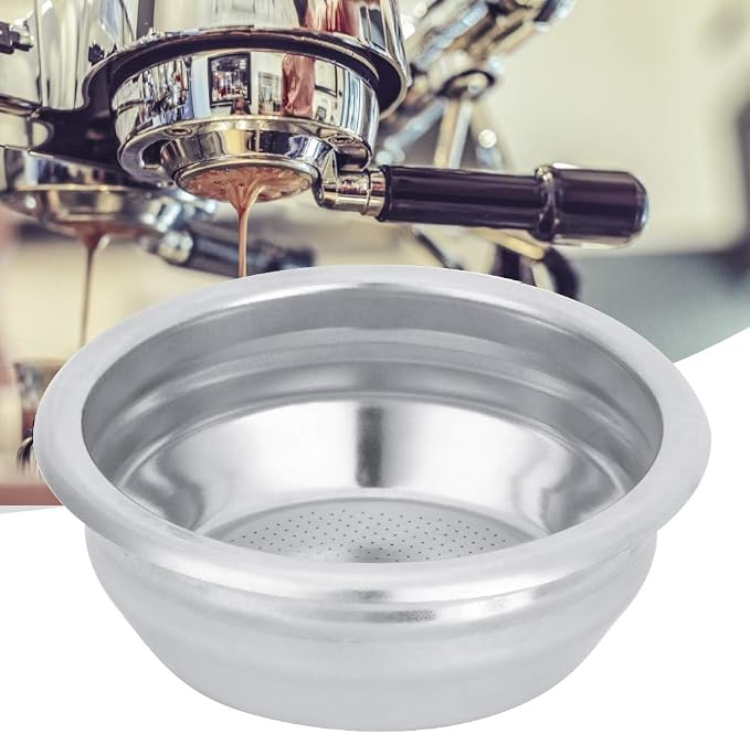 Coffee Filter Basket, 58mm Single Double Porous Filter Bowl Basket Semi