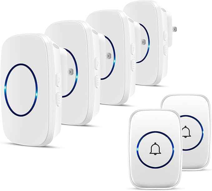 Wireless Doorbell, FullHouse Waterproof Door Bell Kit, Distinguish front and