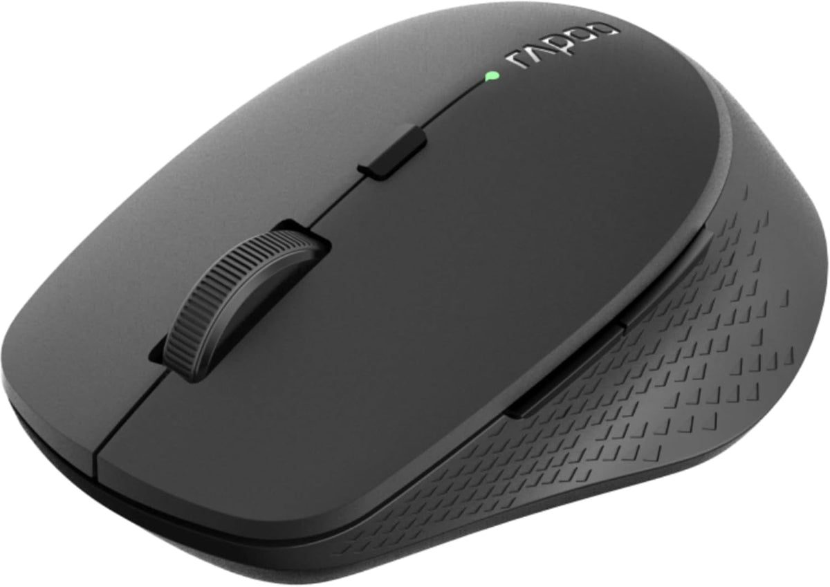 Rapoo Wireless Mouse, M300G Multi-Device Wireless Mouse, Computer USB Mouse, Portable Silent Mouse, Optical Mouse with 6 Buttons, 1AA Battery, 4 DPI Ergonomics Mouse for PC/Laptop/Office