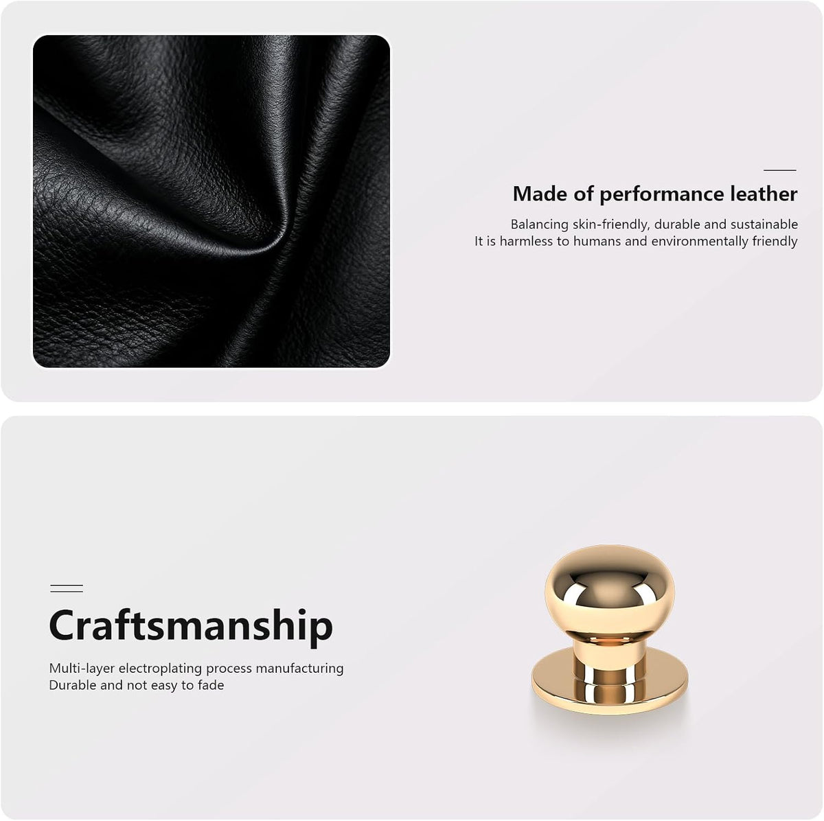 LADSTAG Desk Accessories,Black Vegan Leather Desk Organizers with 1 Draw & Tray,Remote Control Holder with Gold-Tone Metal Accents Knob for End Tables,Bedside Table,Bedroom