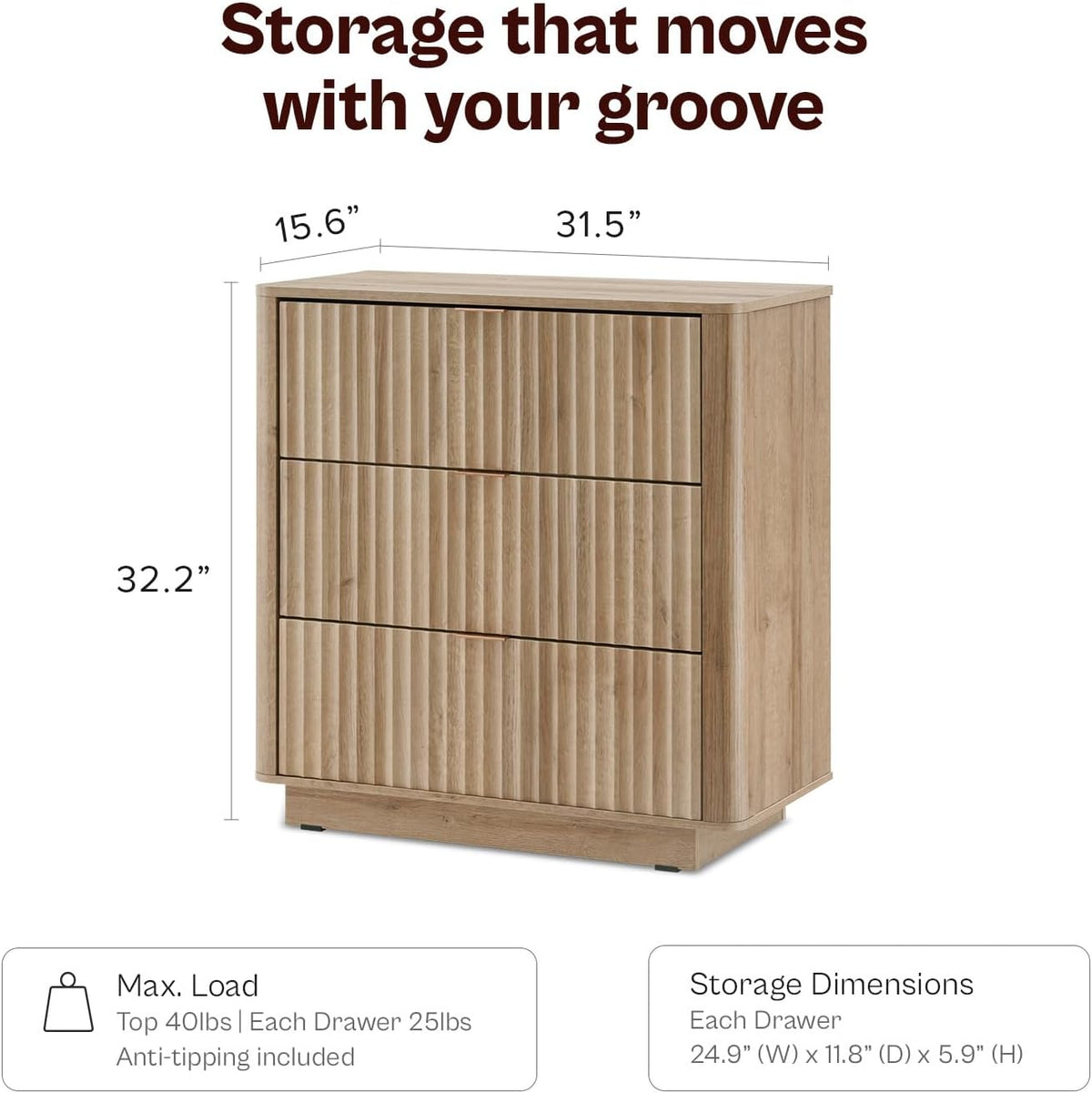 mopio Brooklyn 31.5" W Dresser (Oak)