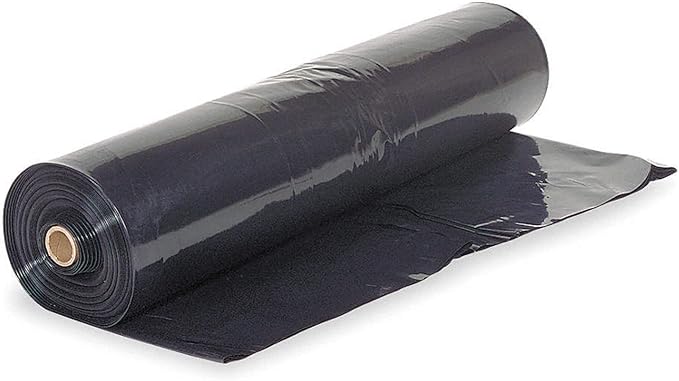 Farm Plastic Supply - Black Plastic Sheeting - 6 mil - (24' x 100') - Black Plastic Tarp, Polyethylene Vapor Barrier Plastic Sheeting, Black Painters Tarp, Roll of Heavy Duty Plastic
