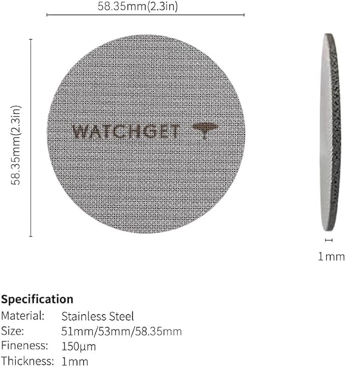 watchget 58.35mm Espresso Puck Screen, Lower Shower Screen 1mm Thickness 150μm