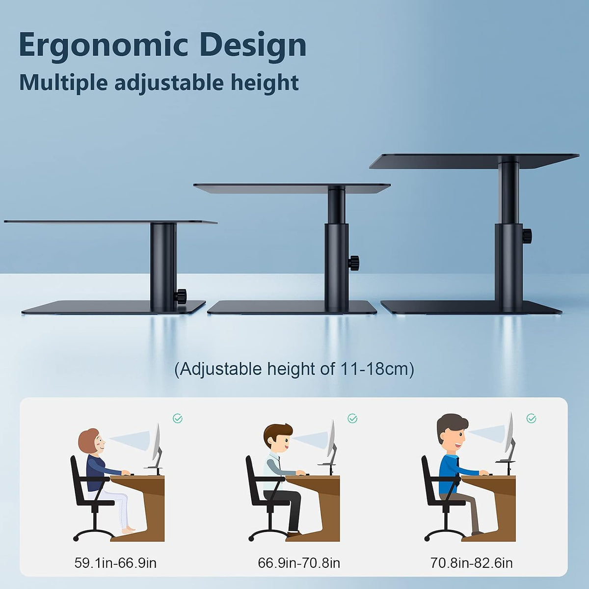 Nillkin Monitor Stand for Desk, Adjustable Height Computer Monitor Stand