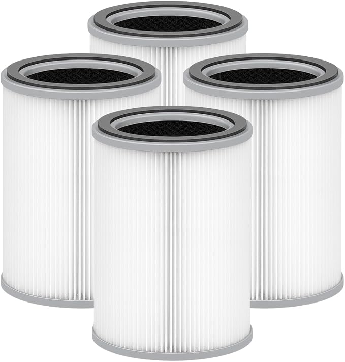 Nispira 3-in-1 True HEPA with Activated Charcoal Replacement Filters,