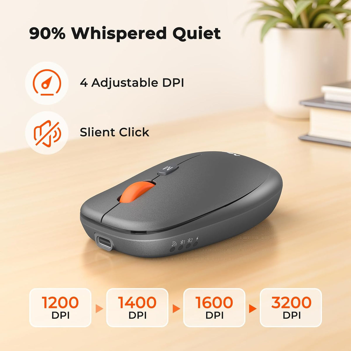 MEETION Rechargeable Bluetooth Keyboard and Mouse Combo, Scissor-Switch