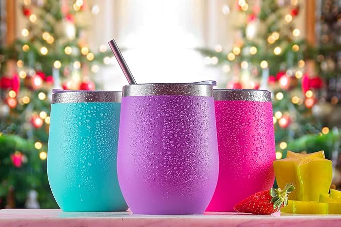 CHILLOUT LIFE 12 oz Stainless Steel Wine Tumbler