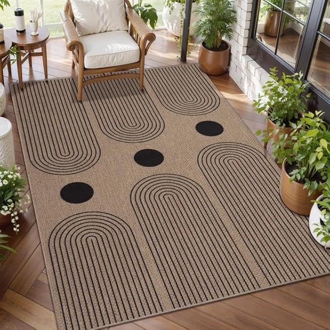 Tangsoo Modern Easy Jute 3x5 Outdoor Rug