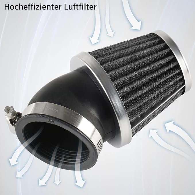Evermotor Motorcycle Air Filter, 48mm 49mm 50mm Carb Filter