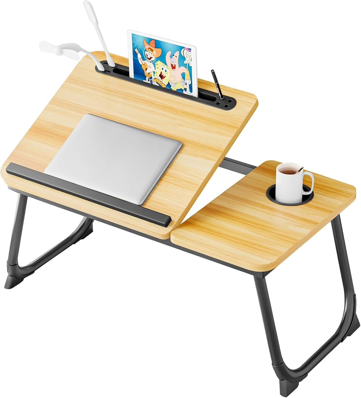 Laptop Desk for Bed, Adjustable Laptop Stand with 5 Different Angles
