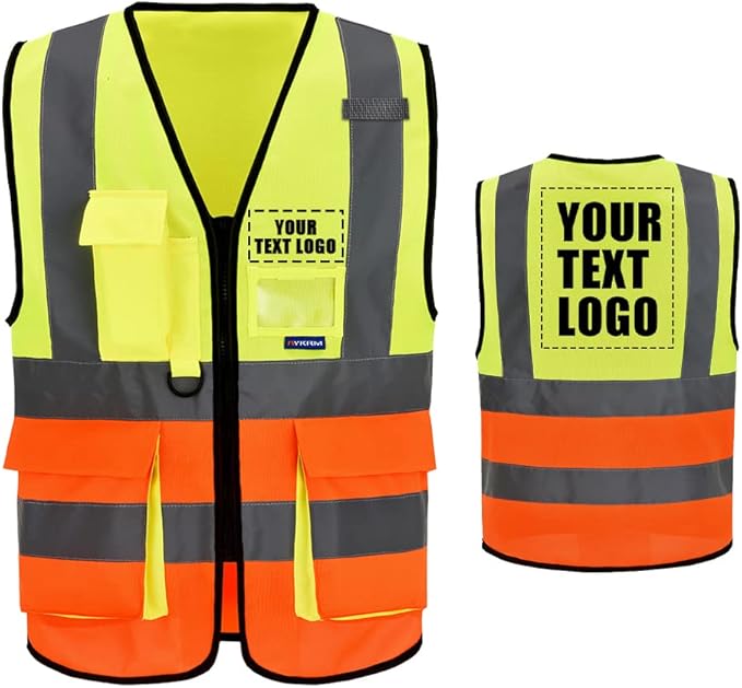 A-SAFETY High Visibility Reflective Safety Vest Customize Logo (XS-8XL)