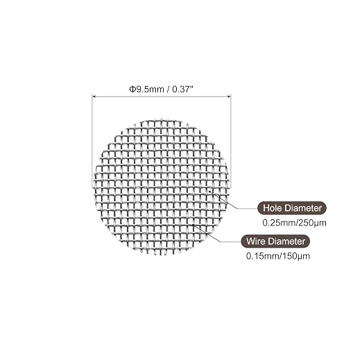 MECCANIXITY Pipe Screen Stainless Steel Screens, 3/8 Inch Diameter