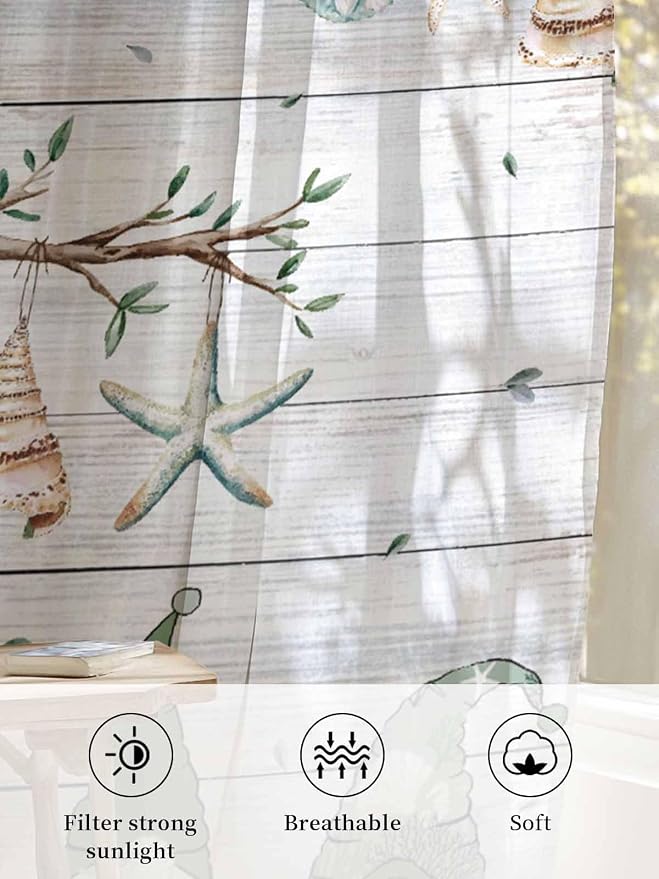 Sheer Curtains 63 Inch Length, Sage Green Gnomes Semi Sheer Curtains Light