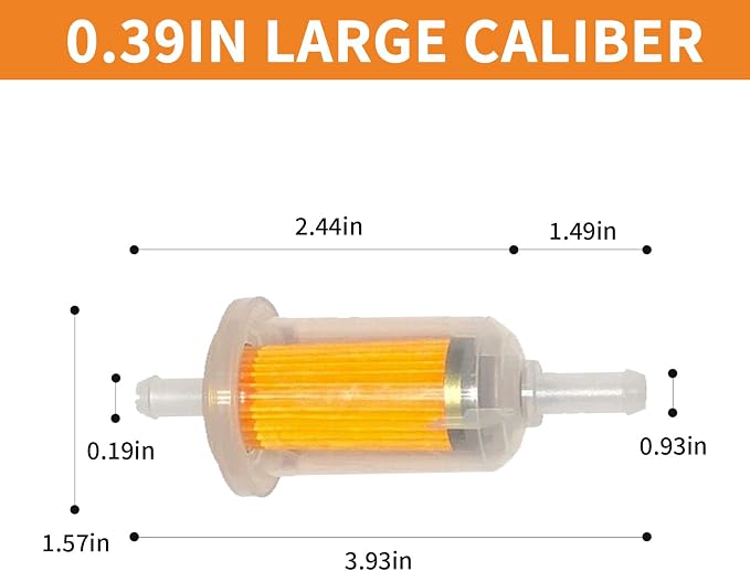 2 Pcs Motorcycle Fuel Filter, High Flow Inline Diesel Gasoline Fuel Filter