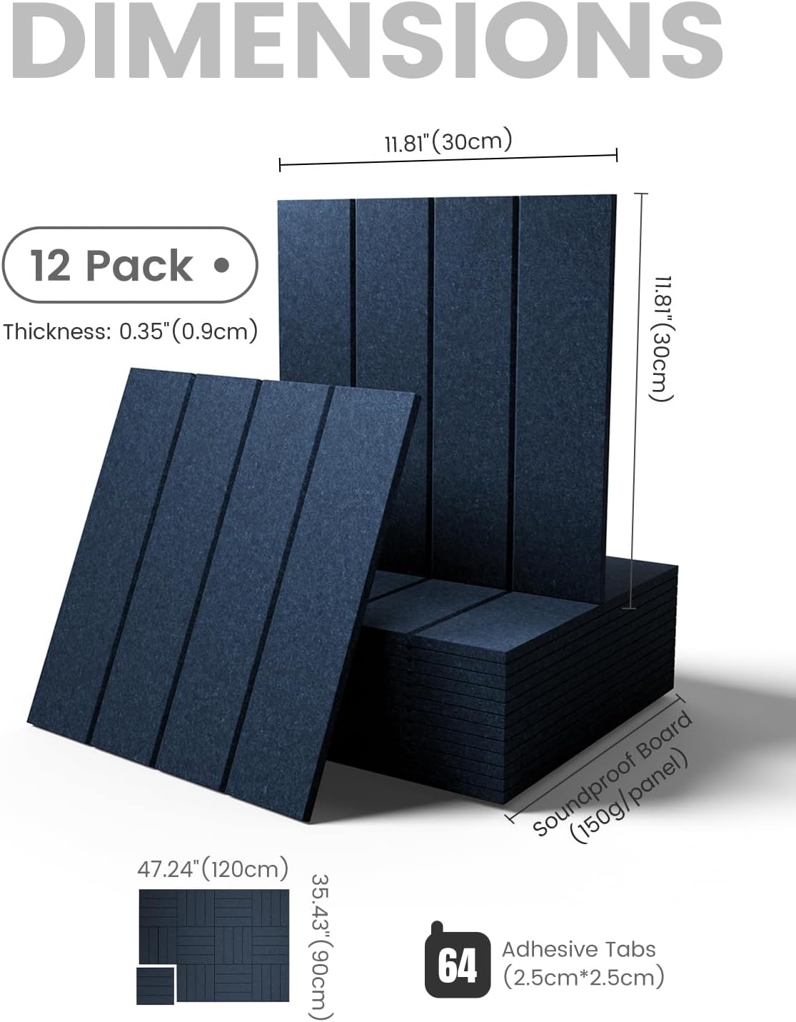 Fluxynara Felt Bulletin Board & Cork Board Alternative 48'' x 36''