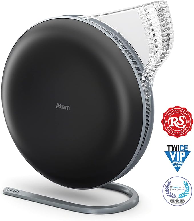 IQAir Atem Desk Air Purifier for Home, Small Room up to 150 sq ft, HyperHEPA