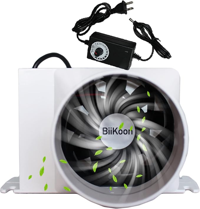 3 Inch Inline Fan 12V Tube Vent Fan Powerful 130Cfm in-line Duct Fan 20W