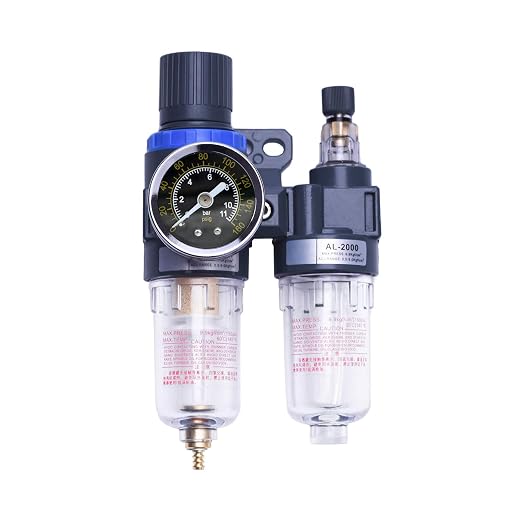 1/4" Compressor Air Filter Air Pressure Regulator Water-oil Separator Trap