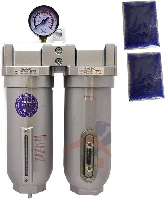 1" COMPRESSED AIR DESICCANT AIR DRYER/COALESCING FILTER