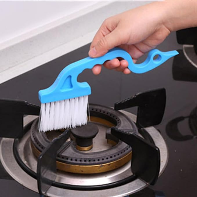 TEHAUX 8pcs Window Groove Cleaning Brush Set Scrubber
