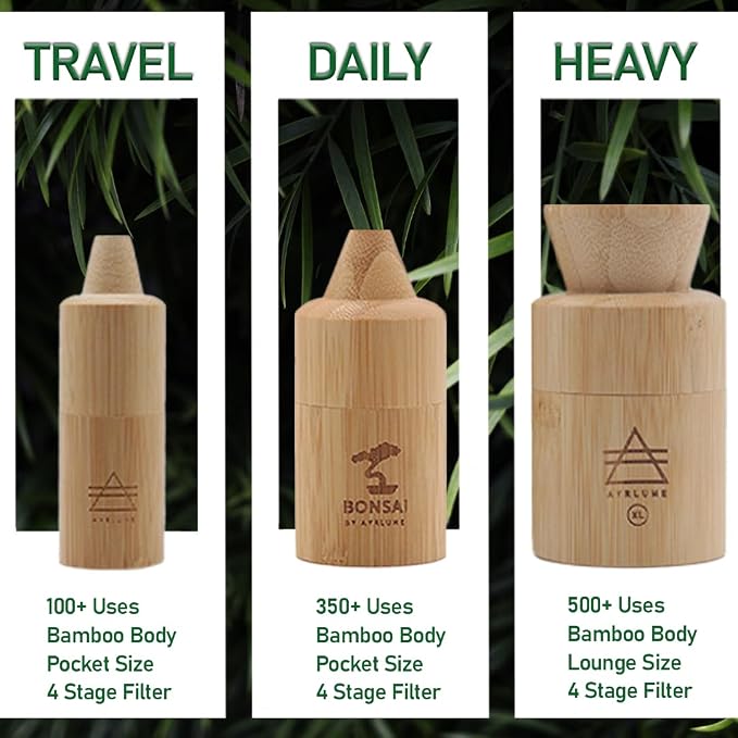 Personal Bamboo Smoke Air Filter 2 Pack