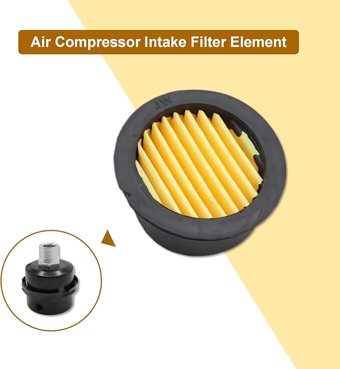 Pack of 6 Air Compressor Silencer Replacement Elements, Air Compressor Intake