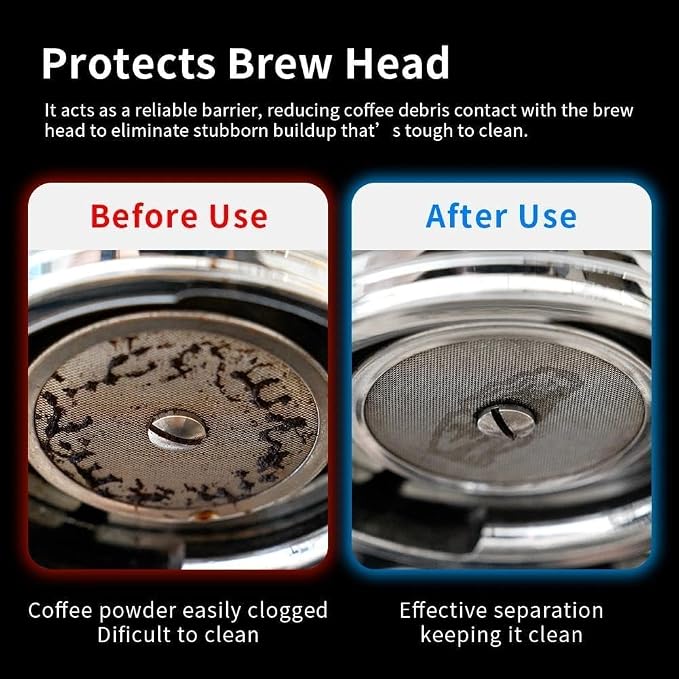 watchget 51mm Espresso Puck Screen Reusable Mesh Coffee Filter 0.8mm Thickness