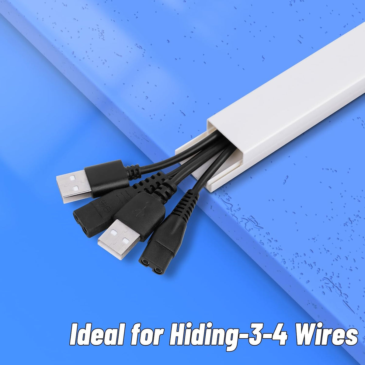 Cable Raceway Kit 628 Inch Cord Cover Channel Paintable Wire Hider