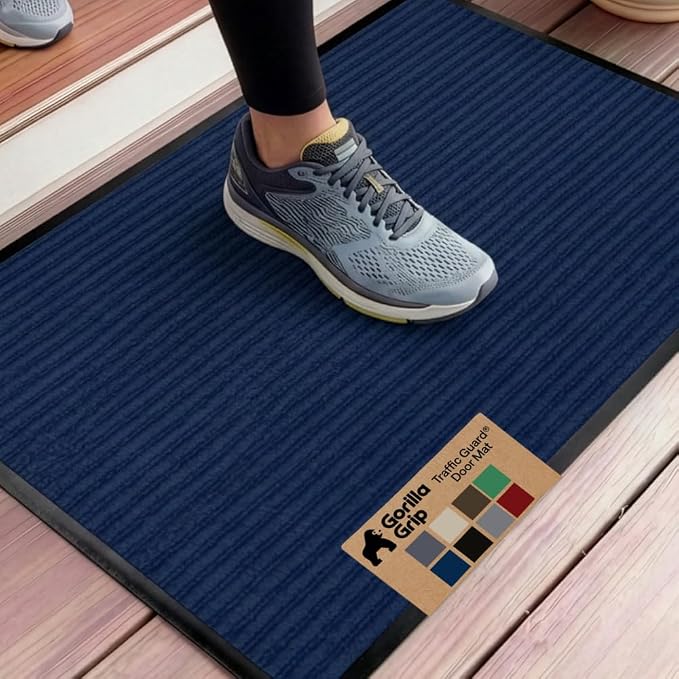 GORILLA GRIP Waterproof Traffic Guard Door Mat, Heavy Duty Entryway Mats
