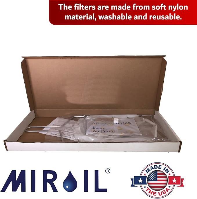 MirOil B22FS Fryer Oil Filter Bag & Frame Combo, Extends Life, Polish Hot &