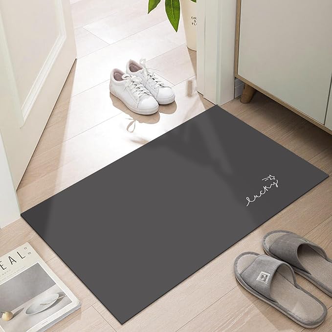 Ultra Thin Door Mat Indoor Entrance, 1/10 in Thin Door Mats