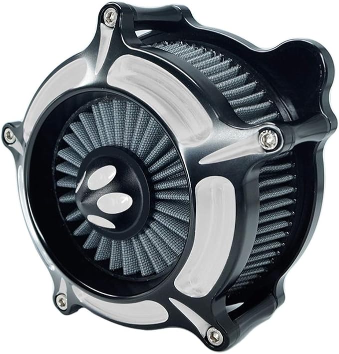 Air Filter Intake Motorcycle Turbine Cleaner Kit Cnc Cut Chrome