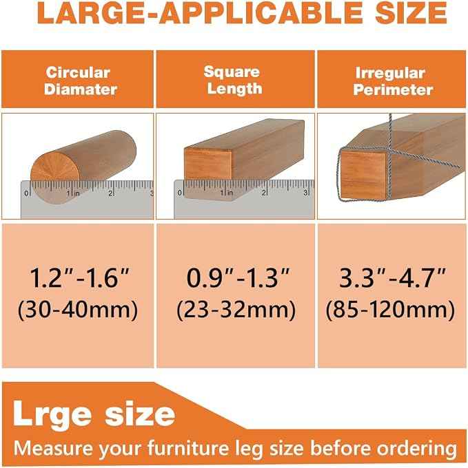 BAIPOK 36Pcs Round Chair Leg Floor Protectors