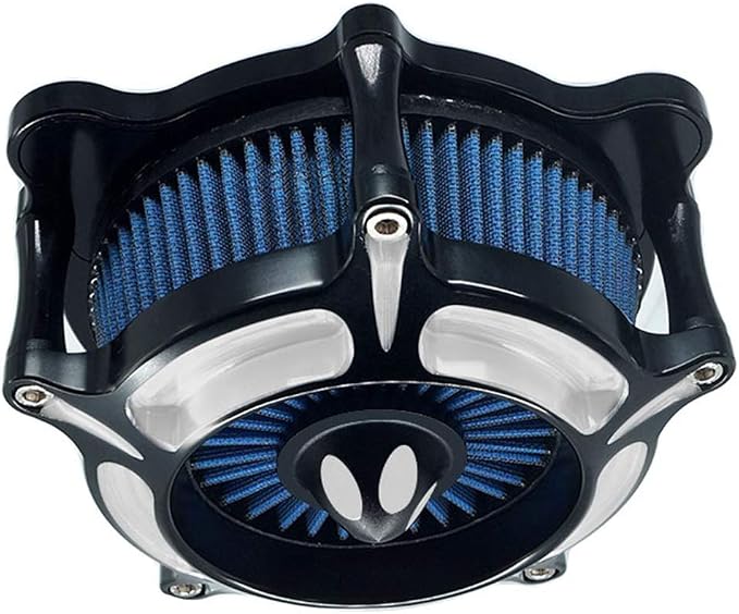 Air Filter Intake Motorcycle Turbine Cleaner Kit Cnc Cut Chrome