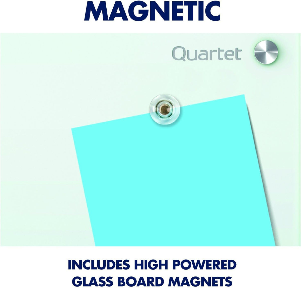 Quartet Magnetic Glass Dry Erase White Board, 48''W x 36''H Whiteboard, Infinity Frameless Mounting, White Surface (G4836W)