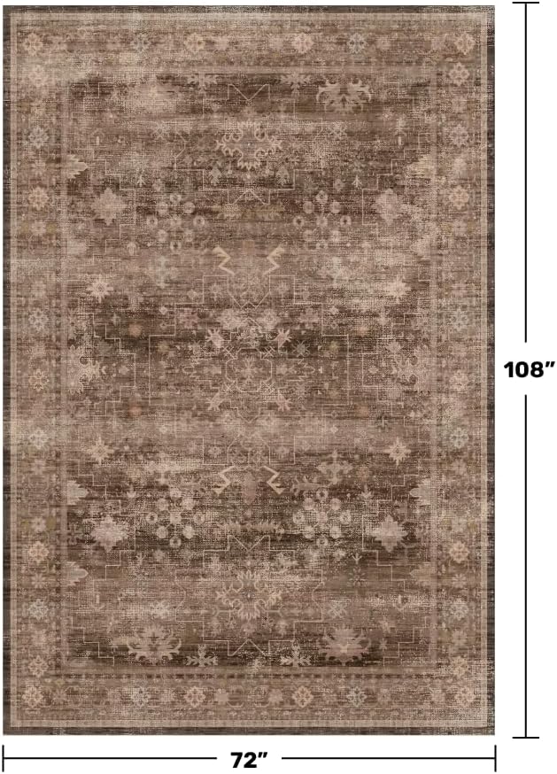 Hazo Haus Taupe Brown Living Room Rug 6x9
